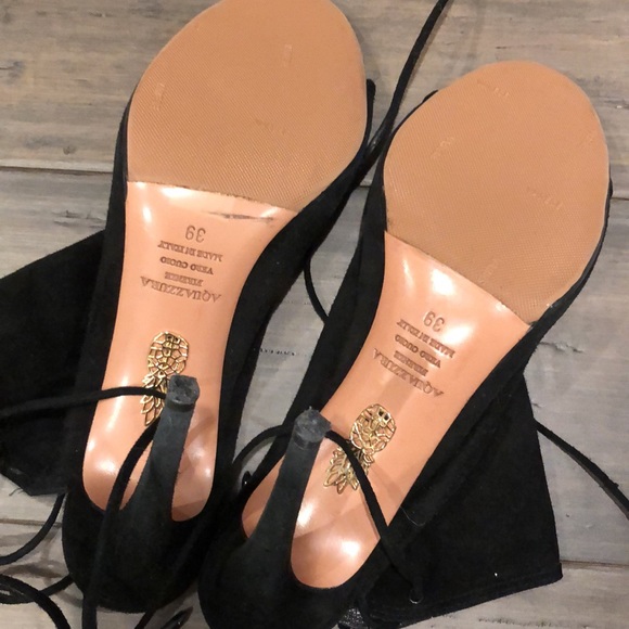 aquazzura suede open toe booties size 39 - Picture 4 of 4